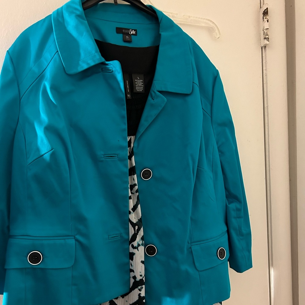 Turquoise Blazer and matching tank top